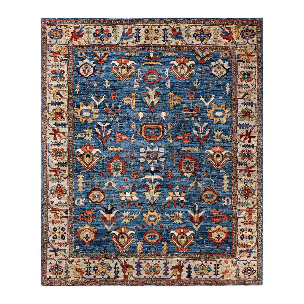 Serapi, One-of-a-Kind Hand-Knotted Area Rug - Blue, 8' 4" x 10' 0" Default Title
