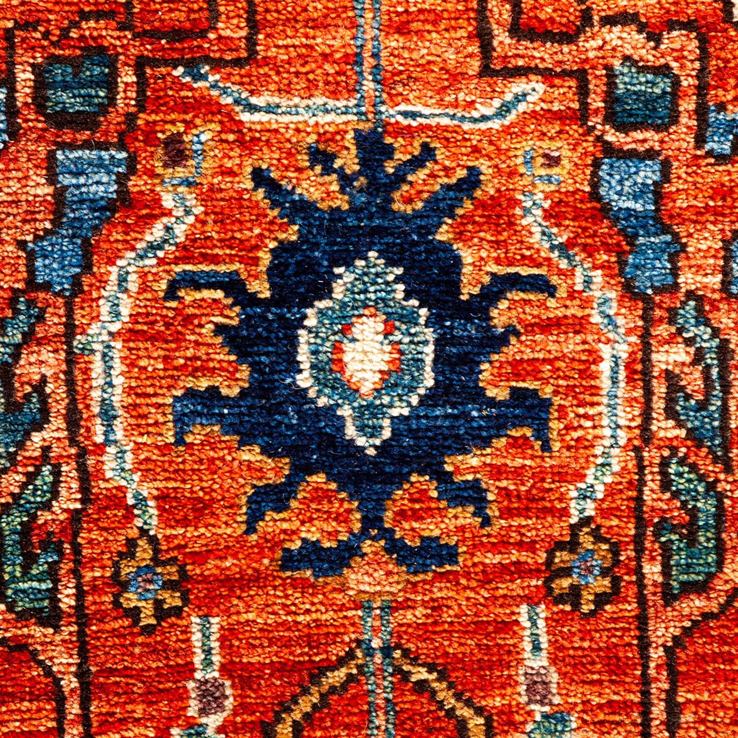 Serapi, One-of-a-Kind Hand-Knotted Area Rug - Orange, 6' 6" x 8' 11" Default Title