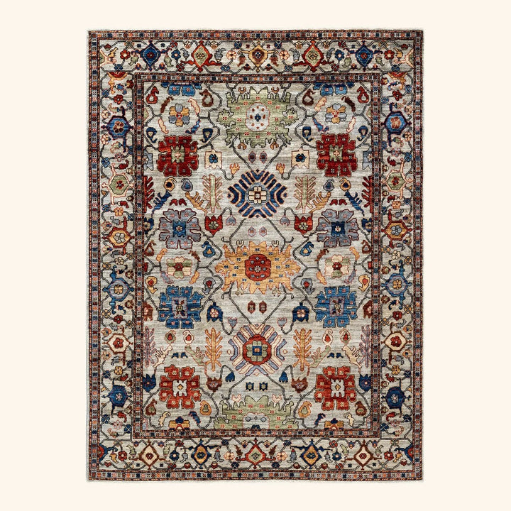 Serapi, One-of-a-Kind Hand-Knotted Area Rug - Light Gray, 5' 3" x 7' 0" Default Title