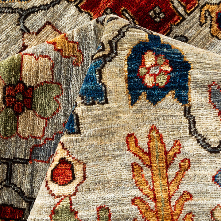Serapi, One-of-a-Kind Hand-Knotted Area Rug - Light Gray, 5' 3" x 7' 0" Default Title