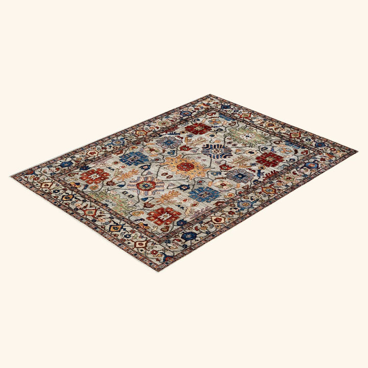Serapi, One-of-a-Kind Hand-Knotted Area Rug - Light Gray, 5' 3" x 7' 0" Default Title