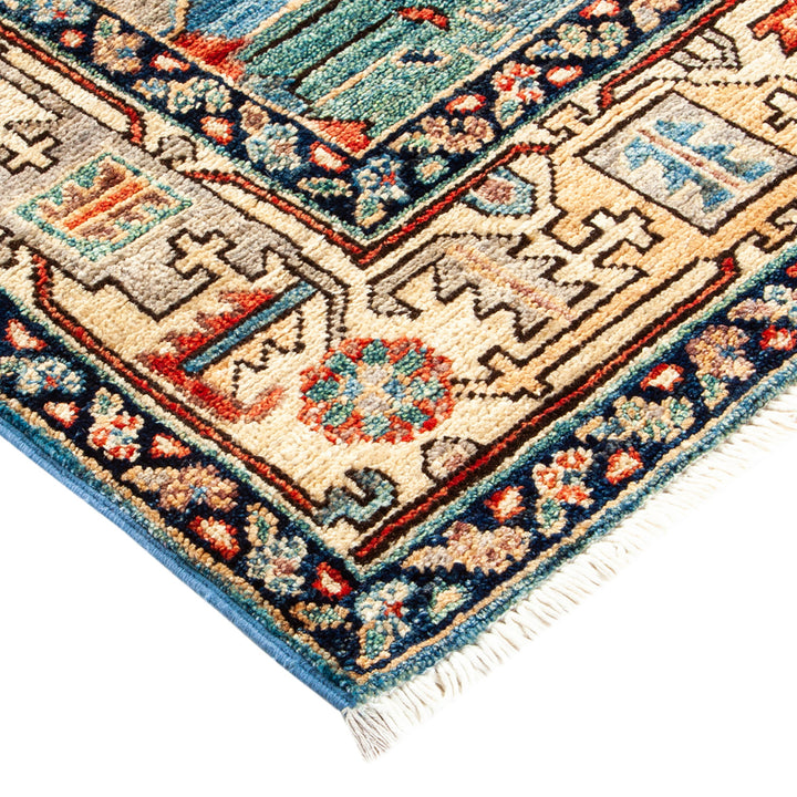 Serapi, One-of-a-Kind Hand-Knotted Area Rug - Light Blue, 4' 1" x 6' 2" Default Title