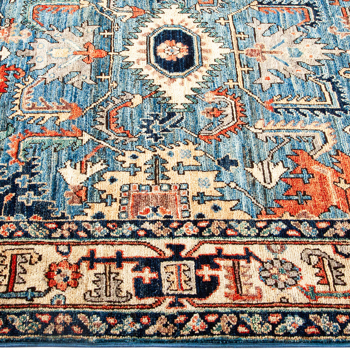 Serapi, One-of-a-Kind Hand-Knotted Area Rug - Light Blue, 4' 1" x 6' 2" Default Title