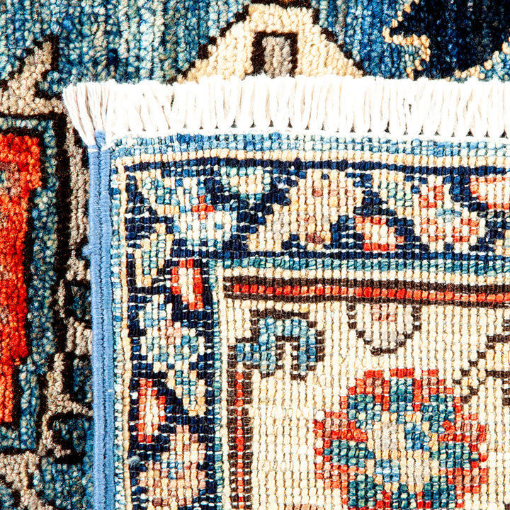 Serapi, One-of-a-Kind Hand-Knotted Area Rug - Light Blue, 4' 1" x 6' 2" Default Title