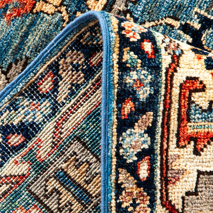 Serapi, One-of-a-Kind Hand-Knotted Area Rug - Light Blue, 4' 1" x 6' 2" Default Title