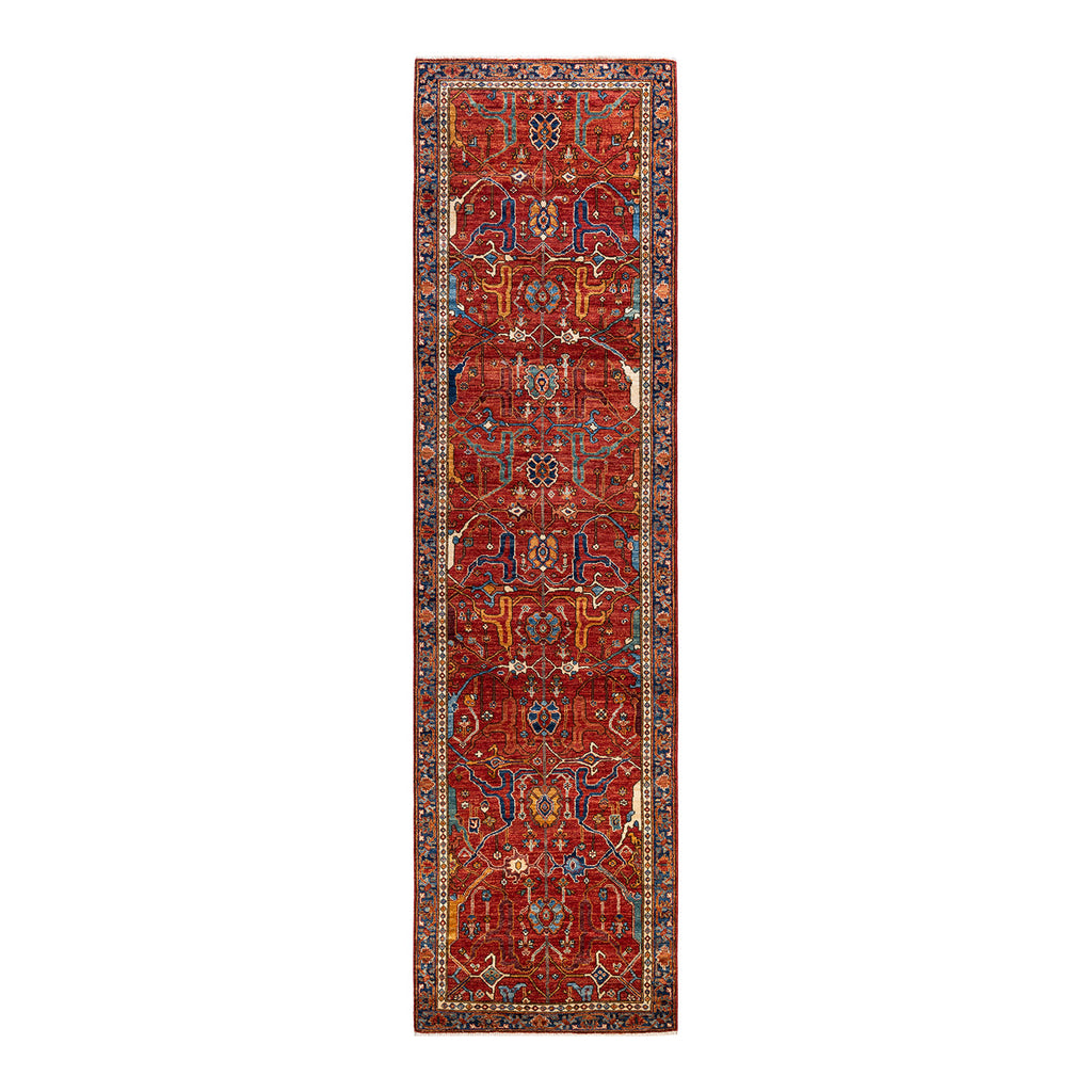 Serapi, One-of-a-Kind Hand-Knotted Runner Rug - Orange, 3' 0" x 11' 8" Default Title