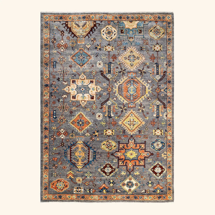 Serapi, One-of-a-Kind Hand-Knotted Area Rug - Gray, 5' 9" x 7' 10" Default Title