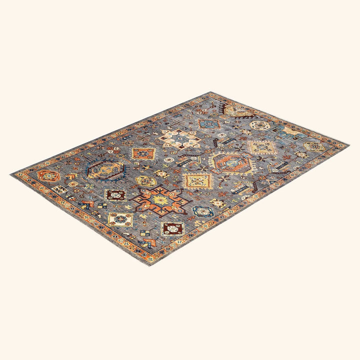 Serapi, One-of-a-Kind Hand-Knotted Area Rug - Gray, 5' 9" x 7' 10" Default Title