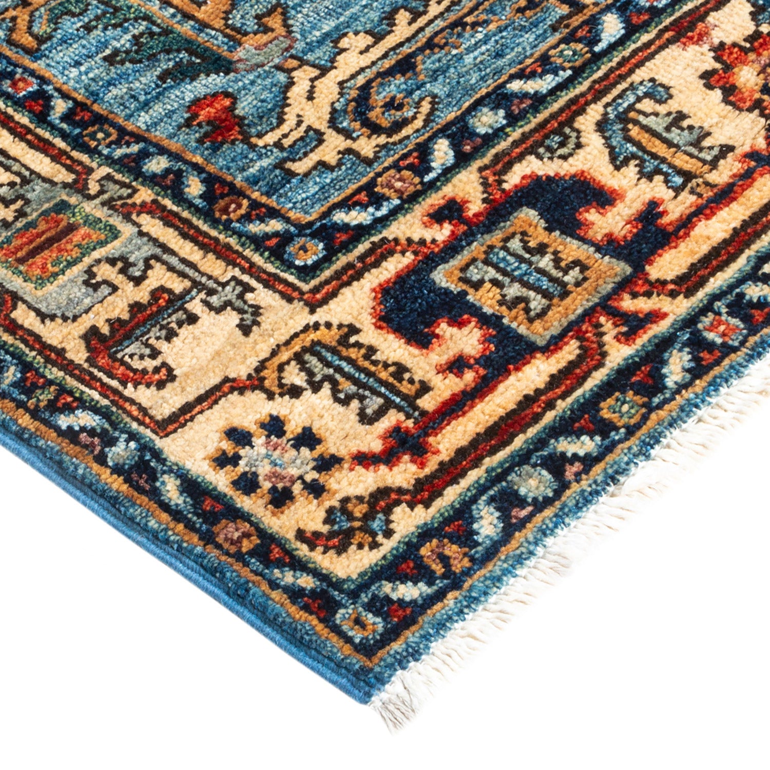 Serapi, One-of-a-Kind Hand-Knotted Runner Rug - Light Blue, 2' 11" x 13' 9" Default Title