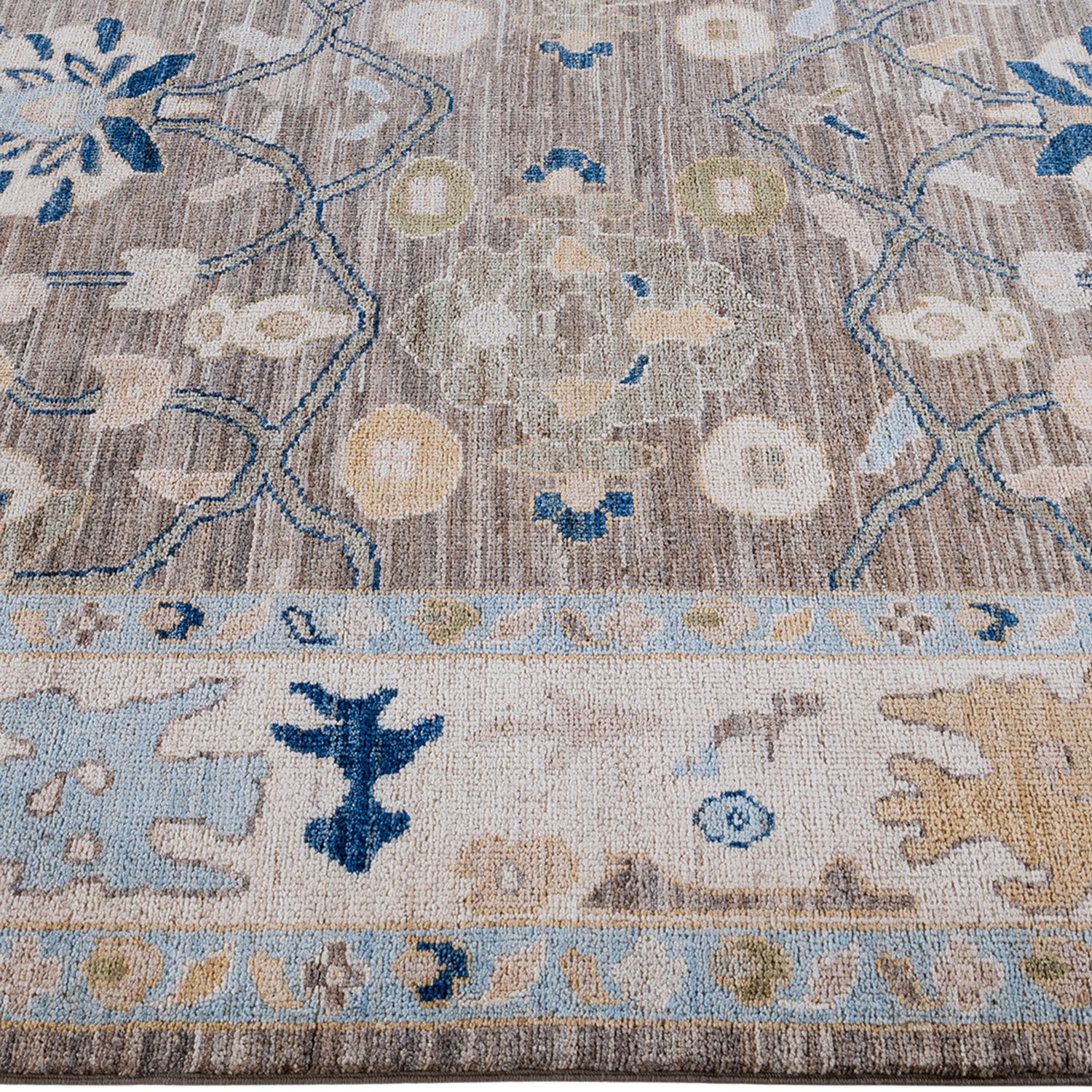 Oushak, One-of-a-Kind Hand-Knotted Area Rug - Brown, 6' 1" x 8' 10" Default Title