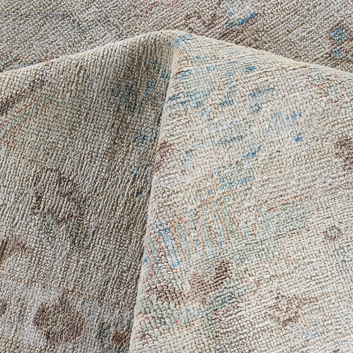 Oushak, One-of-a-Kind Hand-Knotted Area Rug - Ivory, 8' 10" x 11' 11" Default Title