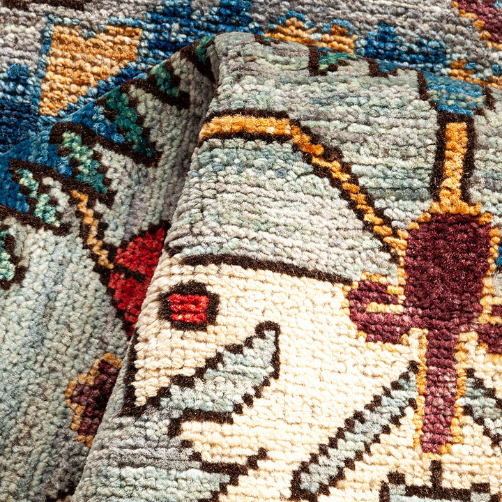 Serapi, One-of-a-Kind Hand-Knotted Runner Rug - Gray, 2' 7" x 12' 0" Default Title