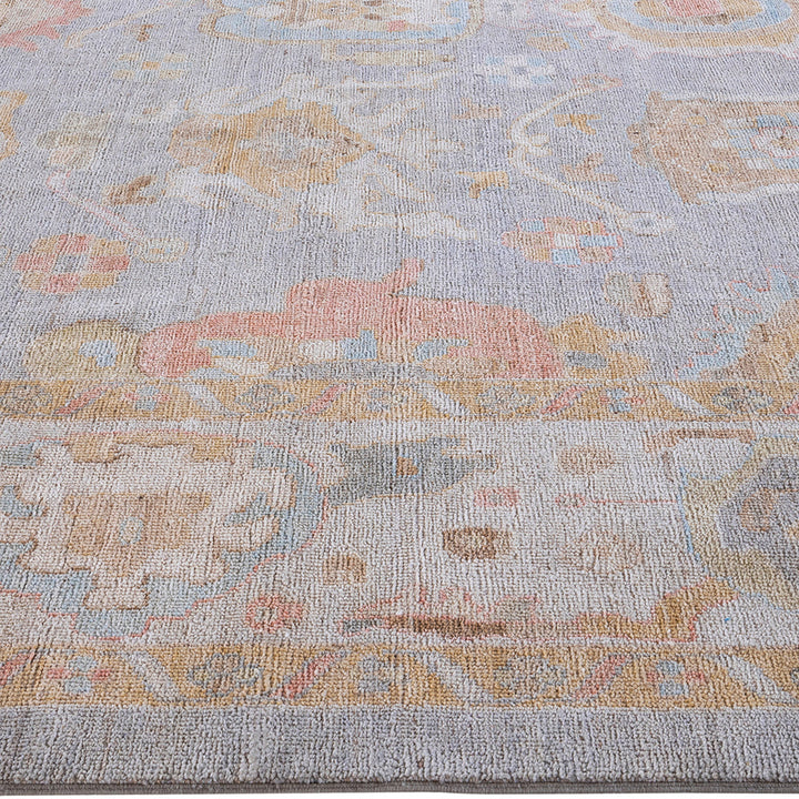 Oushak, One-of-a-Kind Hand-Knotted Area Rug - Gray, 8' 9" x 11' 8" Default Title