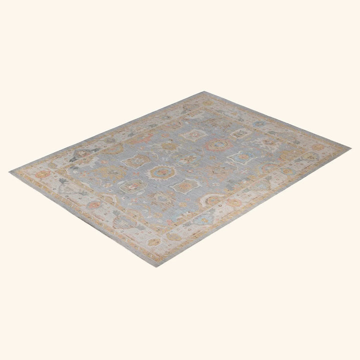 Oushak, One-of-a-Kind Hand-Knotted Area Rug - Gray, 8' 9" x 11' 8" Default Title
