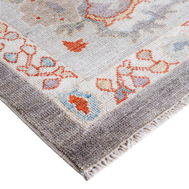 Oushak, One-of-a-Kind Hand-Knotted Area Rug - Gray, 9' 1" x 11' 8" Default Title