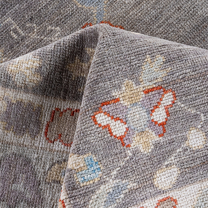 Oushak, One-of-a-Kind Hand-Knotted Area Rug - Gray, 9' 1" x 11' 8" Default Title
