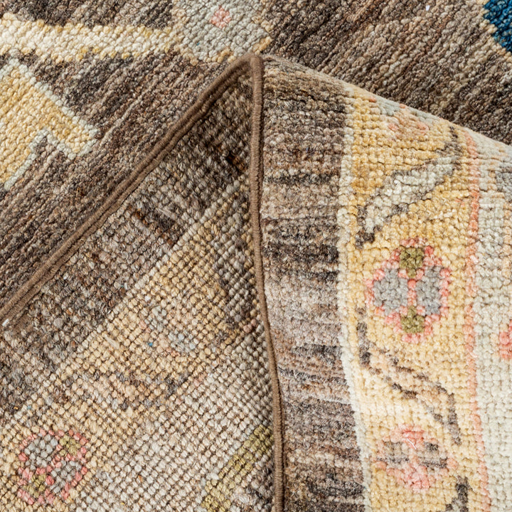 Oushak, One-of-a-Kind Hand-Knotted Runner Rug - Brown, 5' 10" x 9' 0" Default Title