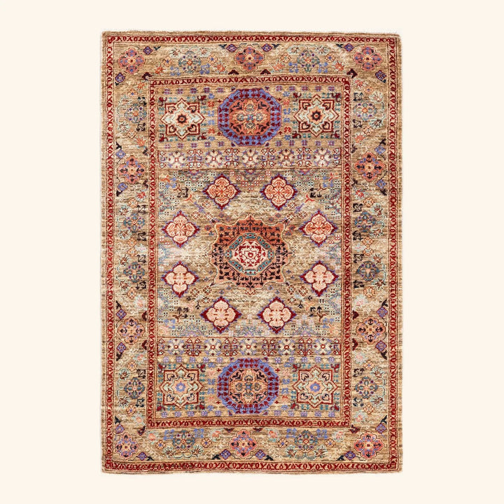 Serapi, One-of-a-Kind Hand-Knotted Area Rug - Yellow, 3' 4" x 4' 10" Default Title