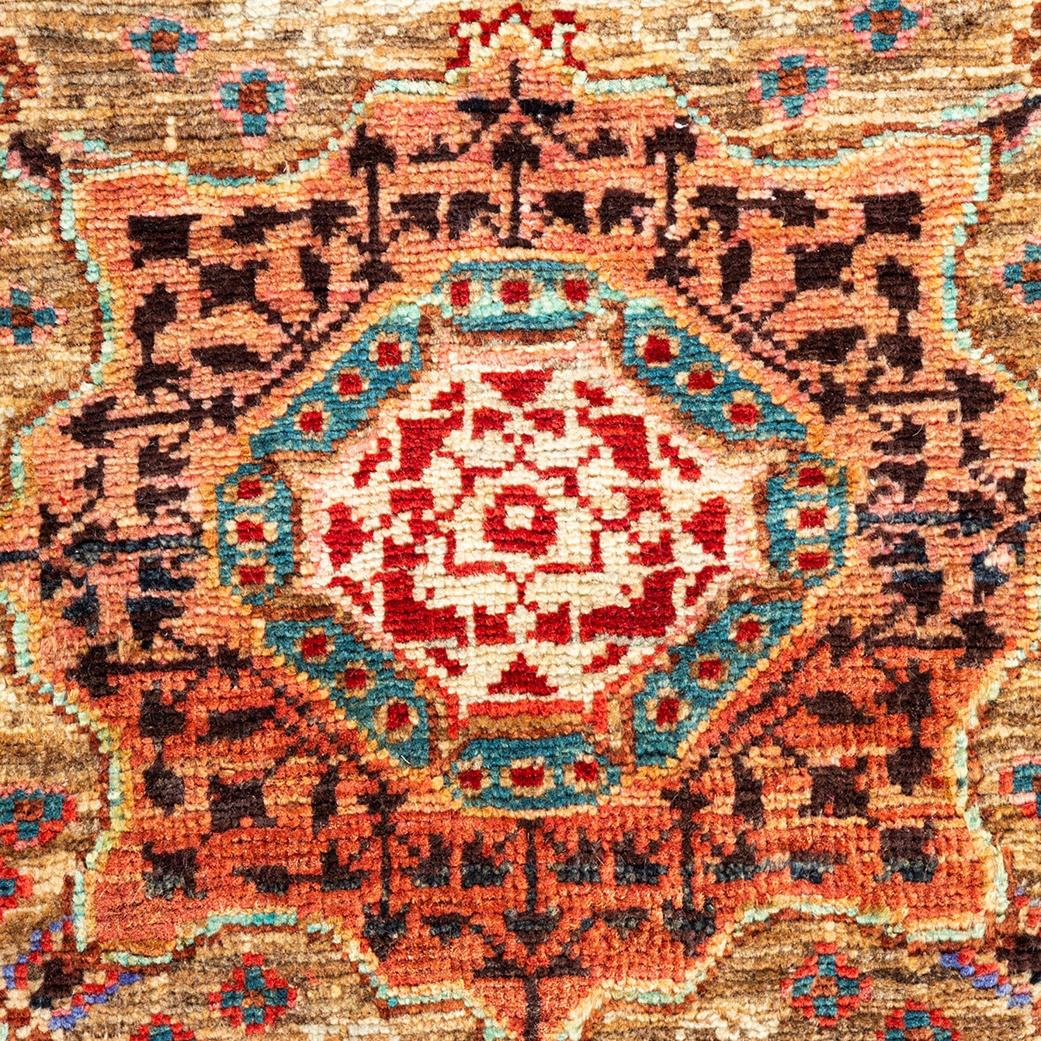 Serapi, One-of-a-Kind Hand-Knotted Area Rug - Yellow, 3' 4" x 4' 10" Default Title