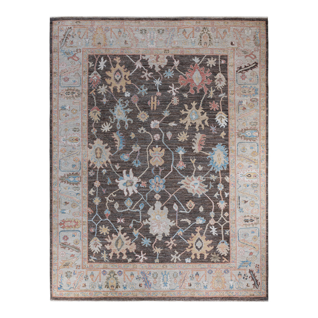 Oushak, One-of-a-Kind Hand-Knotted Area Rug - Beige, 9' 2" x 11' 11" Default Title