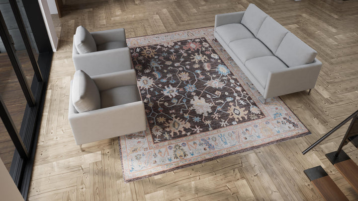 Grey Transitional Wool Rug - 9'2" x 11'9"