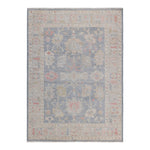 Oushak, One-of-a-Kind Hand-Knotted Area Rug - Gray, 4' 11" x 6' 10" Default Title