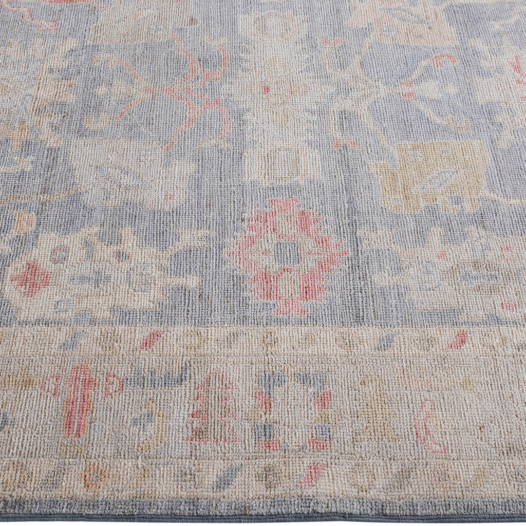 Oushak, One-of-a-Kind Hand-Knotted Area Rug - Gray, 4' 11" x 6' 10" Default Title