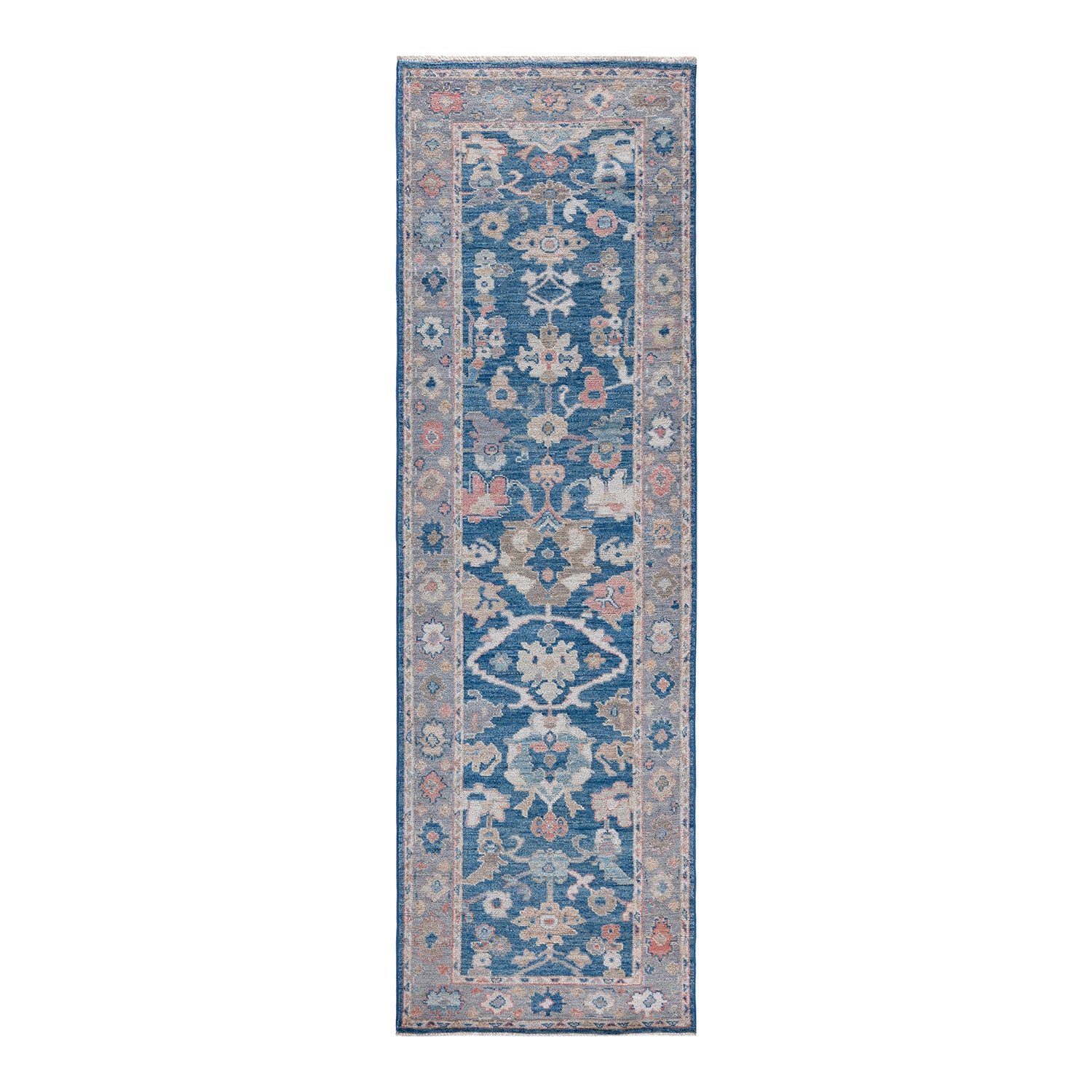 Oushak, One-of-a-Kind Hand-Knotted Runner Rug - Light Blue, 2' 11" x 9' 8" Default Title
