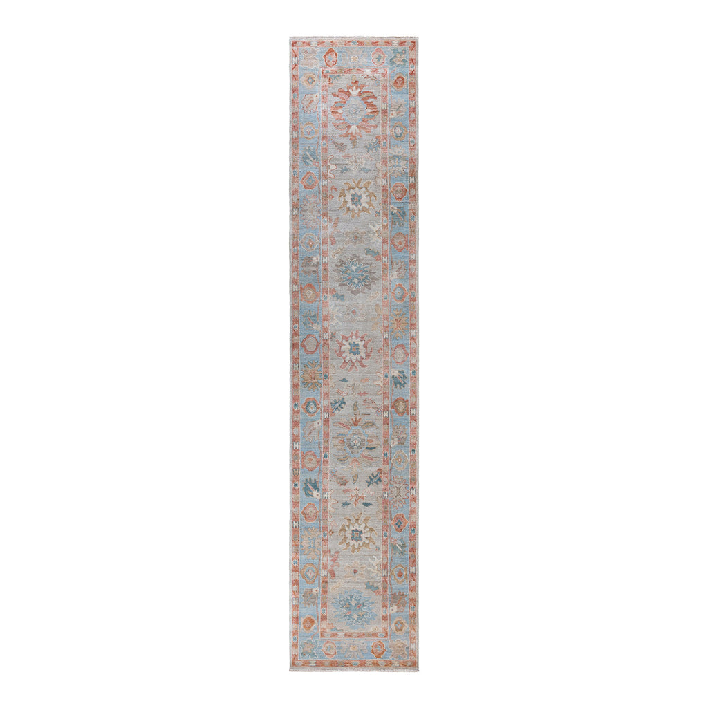 Oushak, One-of-a-Kind Hand-Knotted Runner Rug - Ivory, 2' 9" x 13' 8" Default Title