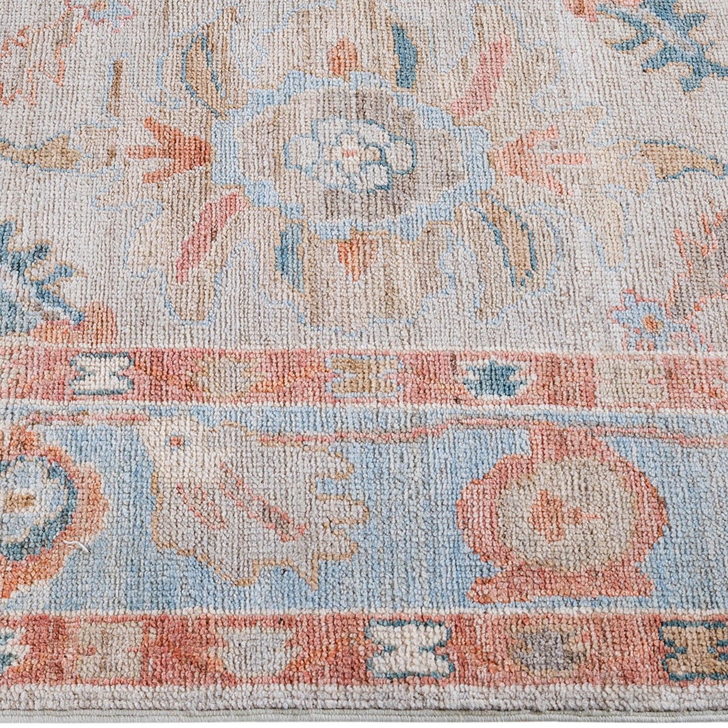 Oushak, One-of-a-Kind Hand-Knotted Runner Rug - Ivory, 2' 9" x 13' 8" Default Title