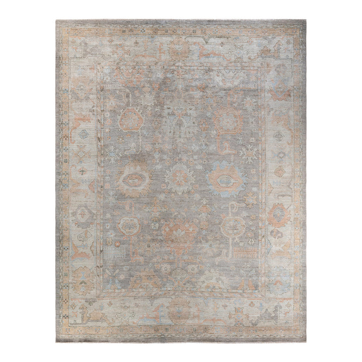 Oushak, One-of-a-Kind Hand-Knotted Runner Rug - Ivory, 9' 2" x 11' 9" Default Title