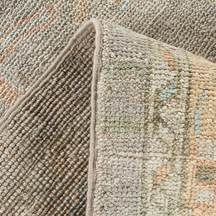 Oushak, One-of-a-Kind Hand-Knotted Runner Rug - Ivory, 9' 2" x 11' 9" Default Title