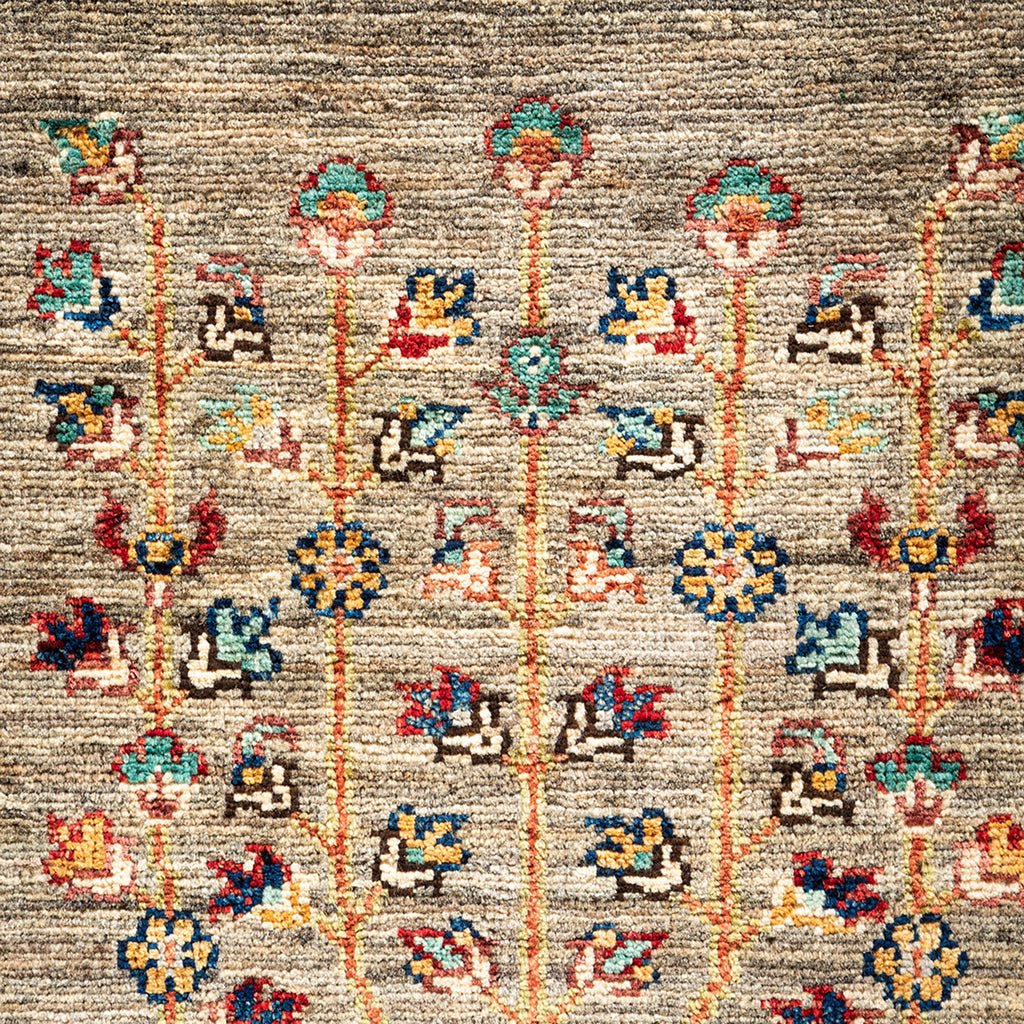 Tribal, One-of-a-Kind Hand-Knotted Runner Rug - Beige, 8' 1" x 9' 7" Default Title