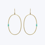 emerald double bead hoop earrings Default Title