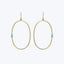 emerald double bead hoop earrings Default Title