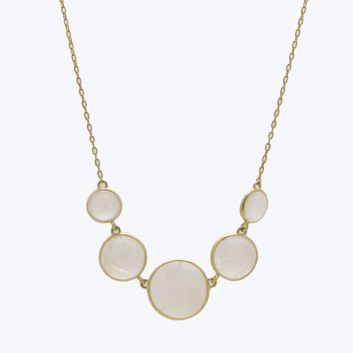 rainbow moonstone round inline necklace Default Title