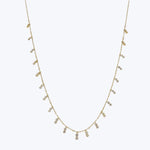 brilliant diamond graduated stacked binode demi fringe necklace Default Title
