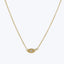 18k oval + bezeled dia inline necklace Default Title