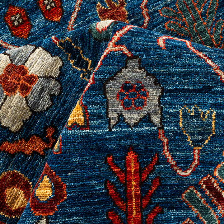 Serapi, One-of-a-Kind Hand-Knotted Area Rug - Blue, 5' 1" x 6' 10" Default Title