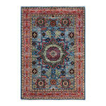 Serapi, One-of-a-Kind Hand-Knotted Area Rug - Light Blue, 3' 4" x 4' 9" Default Title