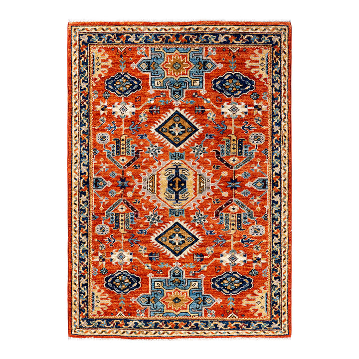 Serapi, One-of-a-Kind Hand-Knotted Area Rug - Red, 3' 3" x 4' 9" Default Title