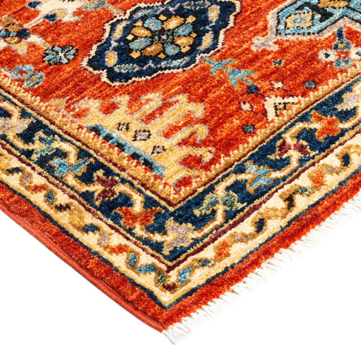 Serapi, One-of-a-Kind Hand-Knotted Area Rug - Red, 3' 3" x 4' 9" Default Title