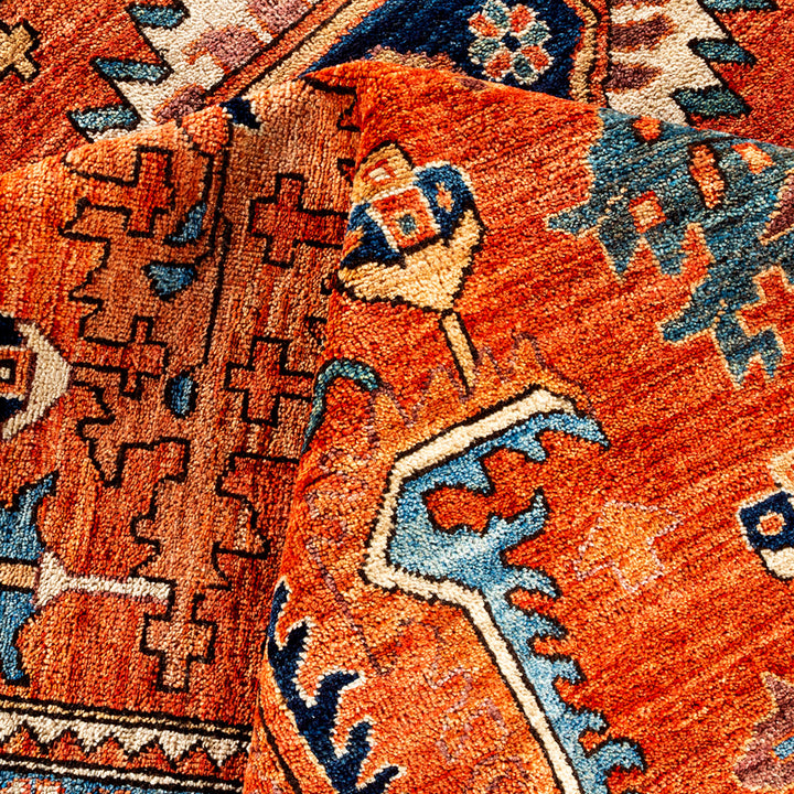 Serapi, One-of-a-Kind Hand-Knotted Runner Rug - Red, 12' 0" x 17' 7" Default Title