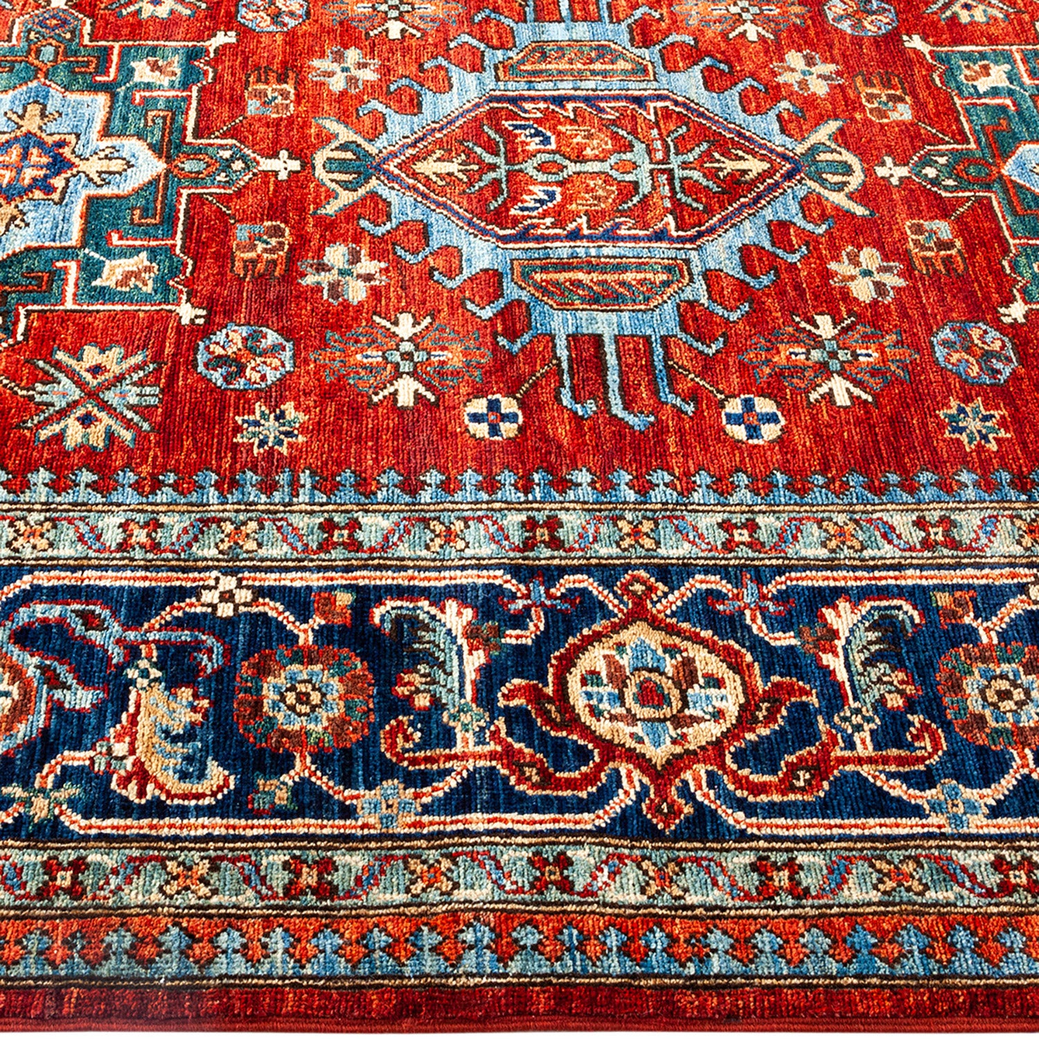 Serapi, One-of-a-Kind Hand-Knotted Area Rug - Red, 4' 2" x 6' 2" Default Title