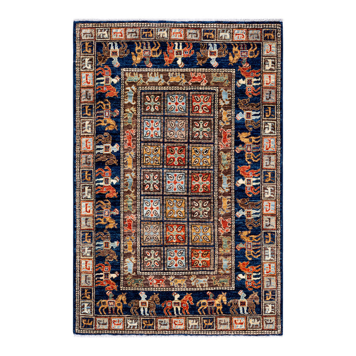Serapi, One-of-a-Kind Hand-Knotted Area Rug - Blue, 3' 3" x 5' 0" Default Title