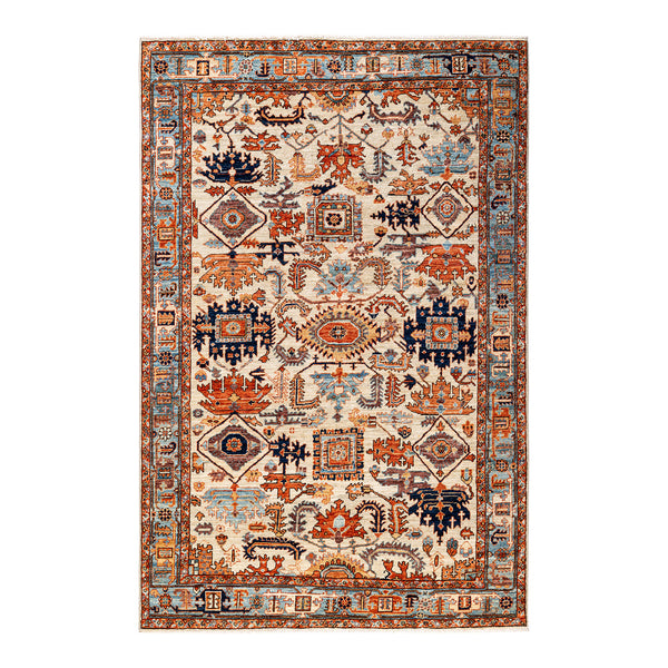 Serapi, One-of-a-Kind Hand-Knotted Runner Rug - Ivory, 4' 11" x 7' 7" Default Title