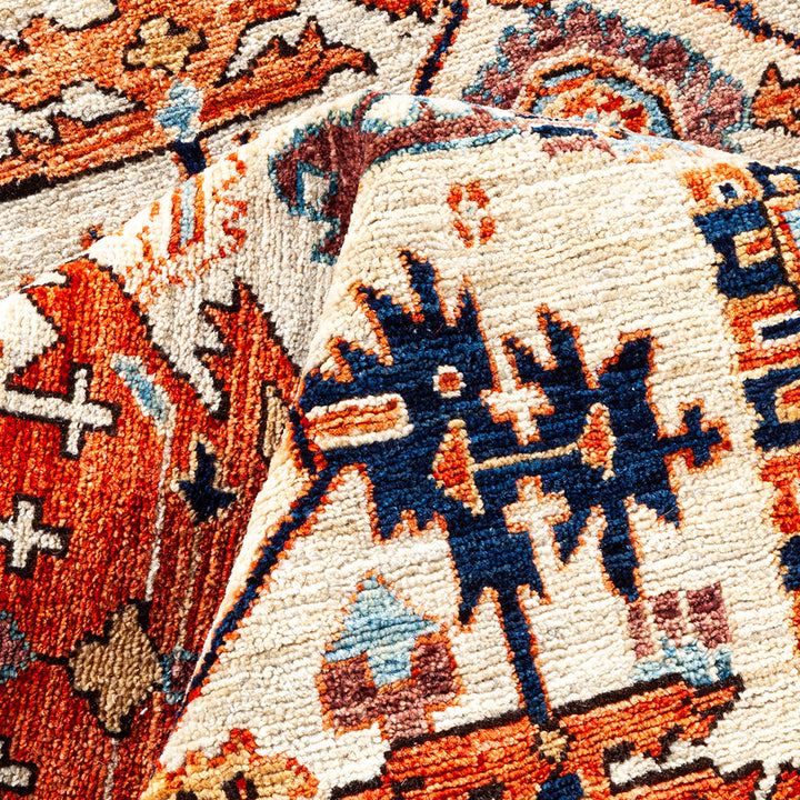 Serapi, One-of-a-Kind Hand-Knotted Runner Rug - Ivory, 4' 11" x 7' 7" Default Title