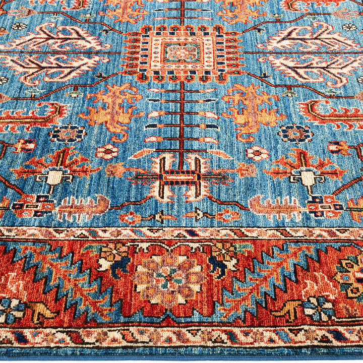 Serapi, One-of-a-Kind Hand-Knotted Area Rug - Light Blue, 5' 0" x 8' 2" Default Title