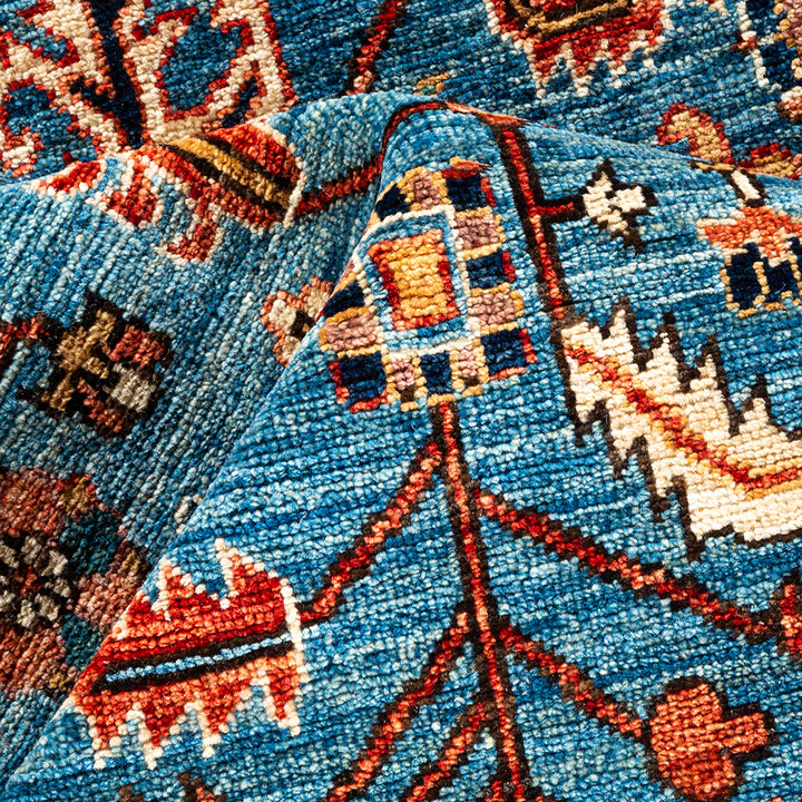 Serapi, One-of-a-Kind Hand-Knotted Area Rug - Light Blue, 5' 0" x 8' 2" Default Title