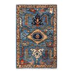 Serapi, One-of-a-Kind Hand-Knotted Runner Rug - Light Blue, 2' 2" x 3' 2" Default Title